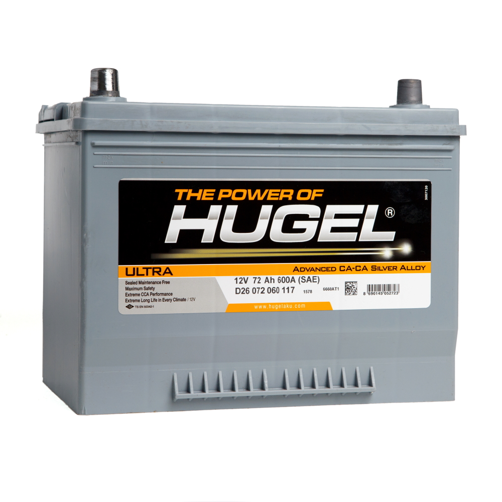 Аккумулятор автомобильный Hugel Asia 72 Аh 600A